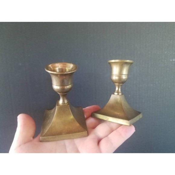 Brass Candlestick Holders - Picture 6 of 10